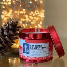 Lismore Luminations - Soy Wax tin candle Shimmering Spruce